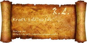 Kraft László névjegykártya