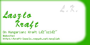 laszlo kraft business card